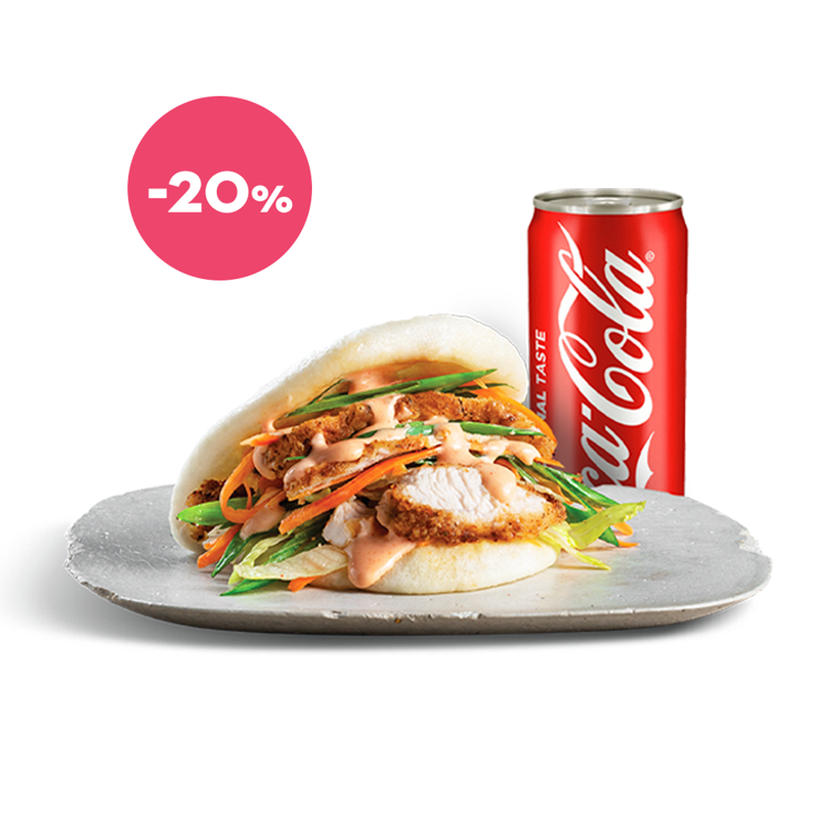 Εικόνα για BAO BUN WITH CRISPY CHICKEN + 1 COCA COLA