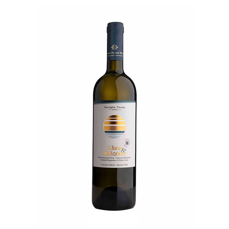 Εικόνα για ΗΛΙΟΣ & ΘΑΛΛΑΣΣΑ (750ml)  "LIMNOS ORGANIC WINES"